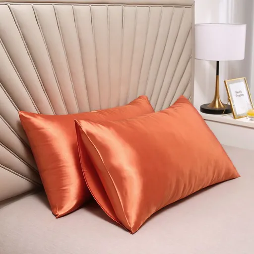 Pillowcase Polyester 60 Thread Count Solid Color Orange 51*137cm【1 pack】