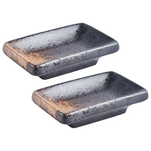 Ceramic Dipping Bowls Set of 2, Multi-Color Small Containers for Kitchen Storage and Serving