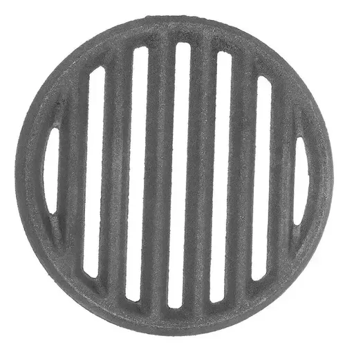 Cast Iron BBQ Fire Grate Replacement, Even-Heat Cooking Grate for Outdoor Grills, Camping Stoves and Fire Pits, Grey, 16 cm