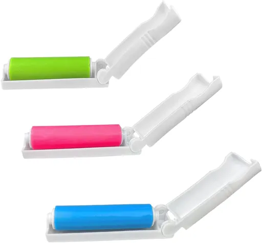 3 Pack Reusable Washable Silicone Pet Hair Remover Roller for Clothes Furniture Carpets - Effective Lint and Fur Removal Tool