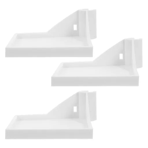 3-Pack Easy Install White Grow Tent Corner Racks for Plant Equipment, Camera Mounts, and Tent Accessories