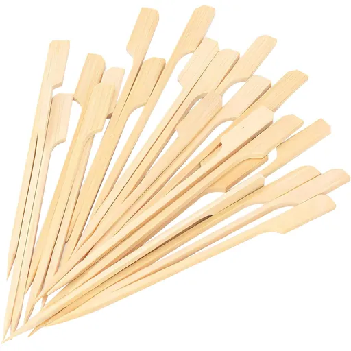 Skewer , Skewers 100Pcs Food Toothpicks Wide Flat Wood Picks for Cocktail Fruit Grilling Drink Bbq Barbecue Yakitori Chicken Fondue Roast BGB
