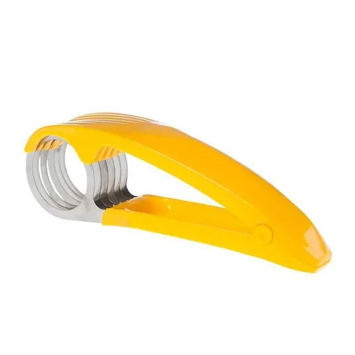 Banana Slicer,ABS + Stainless Steel Fruit and Vegetable Salad Peeler Cutter Kitchen Tools For Banana, Strawberry,Grape