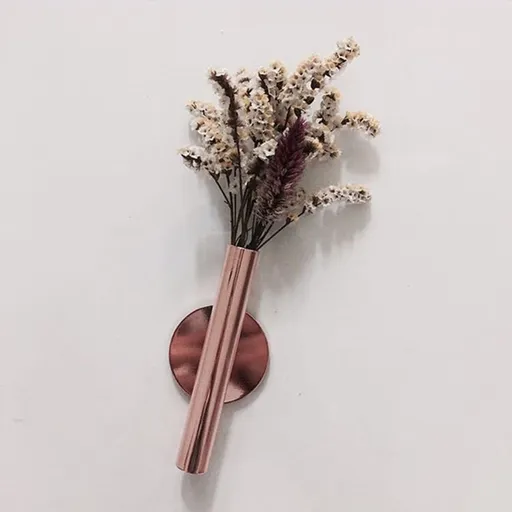 Self-Adhesive Iron Wall Vase in , 1 Piece, Perfect for Mounting Dried Flowers and Home Decor