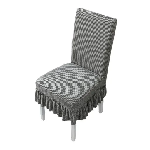 Easy-Going Dining Chair Covers Stretch Parsons Chair Slipcover with Skirt Chair Covers for Dining Room Restaurant Banquet (3 PCS)