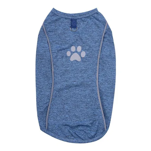 Lele Meow Reflective Vest Dog Clothes Poly Cotton Traction buckle reflective strip vest-dark blue Xl back length 44 bust 54 neck circumference 40