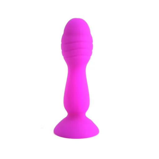 House Of Dasein Colourful Silicone Butt Plug Beads Suction Cup Anal Trainer Beginners - Purple - Style B