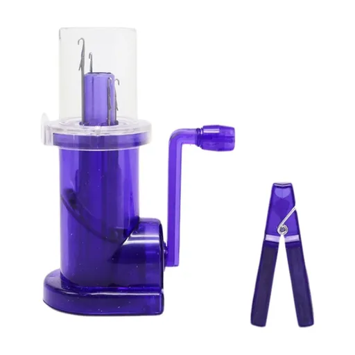Hand Knitting Machine,Embellish Knit Machine Kit Hand-Operated Weaver Knitting Tool Creative Woven Tool for DIY Bracelet Weave Spool Knitter - Purple