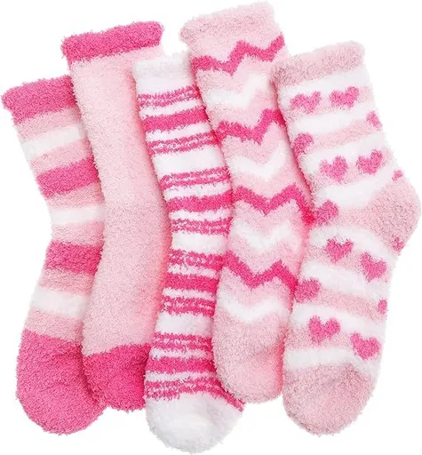 Fuzzy Socks for Women, Soft Comfy Cozy Fluffy Thick Winter Warm Fleece Slipper Socks