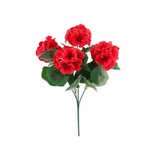 Artificial Flower Stems 5-Branch Faux Crabapple Blossoms 13-Inch Fade-Resistant Plastic Floral Arrangement