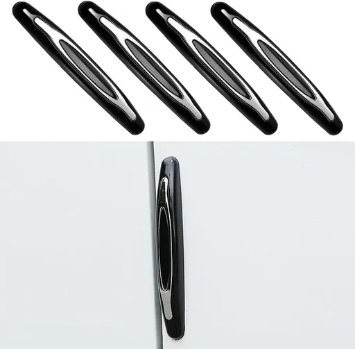 4PCS Car Door Edge Guards, Auto Side Door Protector Car Door Self Adhesive Anti-Collision Trim Strip, Universal Car Body Anti-Scratch Bumper Guard for Car SUV Truck (Black)
