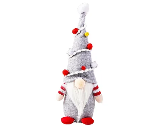 Gnome Doll Hat Design Xmas Bearded Doll-Grey