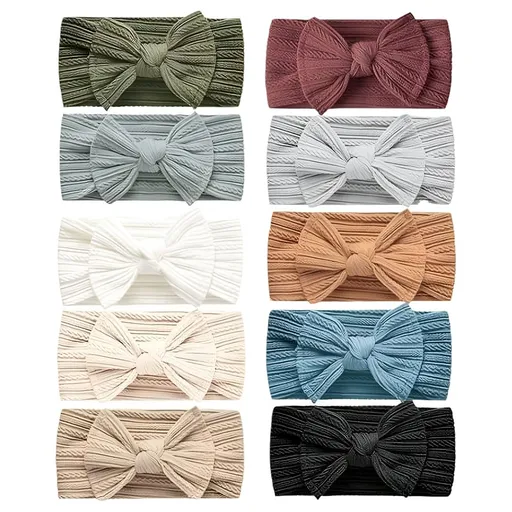 Baby Nylon Headbands Hair Bows Elastics Handmade Hair Accessories for Baby Girls Babies Newborn Infant Toddler 0-3 0-6 6-12 Months