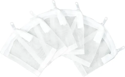 Aquarium Filter Media Bags 6pcs Fish Tank Extra Fine 100 Micron Mesh Bags with Plastic Zipper for Activated Carbon (3” x 4”)