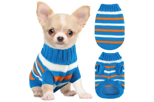 Warm Knitted Sweater for Dogs, Thickened Winter Pet Clothes for Small Dogs Cats, Cozy Dog Jumper for Chihuahua Yorkie Puppy, Cold Weather Outfit S