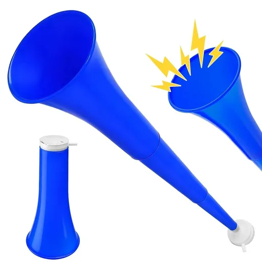 24 Inch Collapsible Stadium Horn, Plastic Blow Cheering Horn, Noise Maker for Sporting Events Football Soccer Games School Party Supply