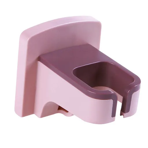 Wall Mounted Hair Dryer Holder Punch Free Self Adhesive Blow Dryer Holder for Bathroom Washroom Pink