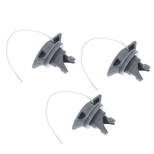 3Pcs Kayak Air Valve Plugs Grey for Inflatable Boats Canoes Paddle Boards Durable Rotational Installation