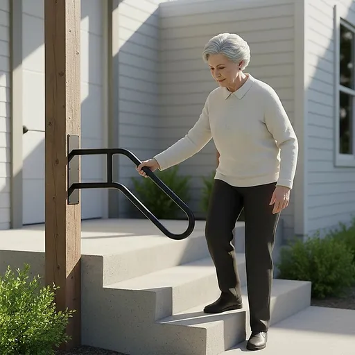 Metal Handrail For Outdoor Indoor Steps Stair Railing Safety Support Rail
