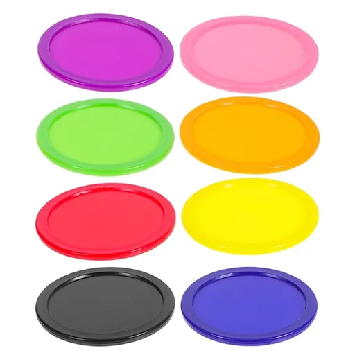 Plastic Air Hockey Pucks for Tournament Play, Multi-