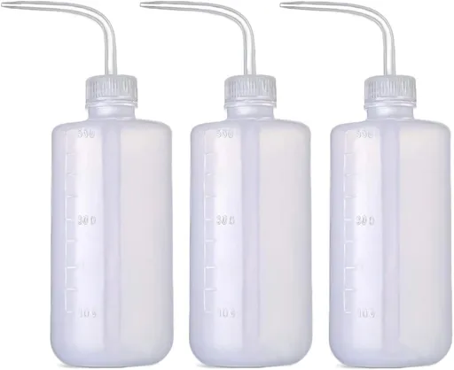 Irrigation Bottle 500ml 17oz Indoor Plant Watering Can Water Squirt Plastic Rinse Bottle for Eyelash Extensions Eye Wash Tattoo Lab (3pcs)