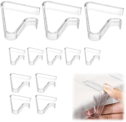 Tablecloth Clips - Pack of 12 - Transparent Tablecloth Clips - Windproof Tablecloth Clips - Suitable for Weddings