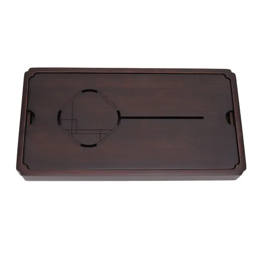 Chinese Water Storage Drainage Tea Tray Bamboo Simple Decorative Robust Household Tea Serving Tray Small Size