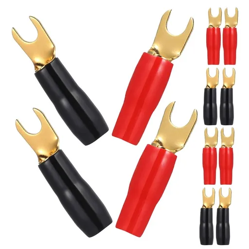 12Pcs Electrical Spade Connectors for Car Amplifier and Speaker Wire Crimping