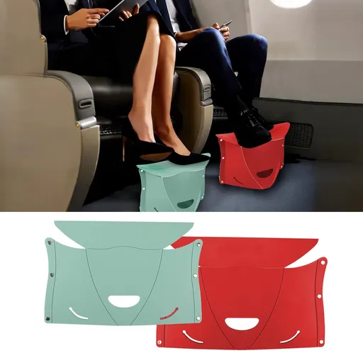Travel Foot Rest Portable Under Desk Foot Stool Red Green