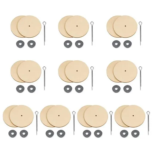 10 Sets Doll Joint Connectors Cotter Pin Joints and Wooden Fibreboard Disks Movable Engage Bolt Dolls Accessories, 20mm