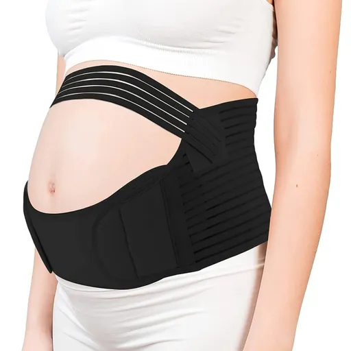 Maternity Belly Band, Pregnancy Support Belt, Breathable Belly Support Brace for Abdomen, Pelvis, Waist and Back Pain, Lightweight