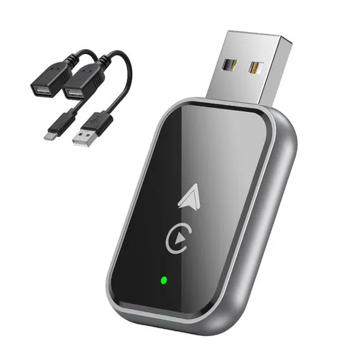 2-in-1 Wireless CarPlay & Android Auto Adapter - Plug & Play Dongle for Cars(Android phone Apple phone two in one)