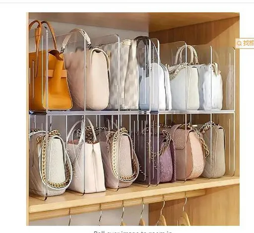 1 Piece Clear Acrylic File Sorter, Desktop Handbag and Folder Organizer for Mail Papers Notebooks and Accessories, 12.6 x 5.9 x 5.12 in