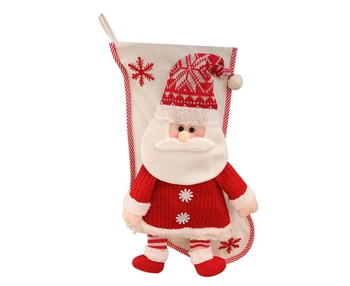 Large Capacity Xmas Stocking-White