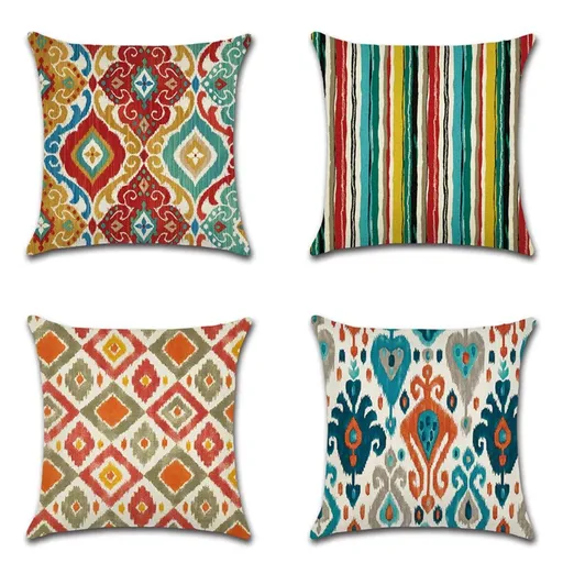 4Pack Cushion Covers 18x18 in Throw Pillow Covers Linen Fabric Throw Pillows for Couch, Decorative Throw Pillow Cases