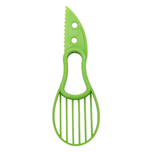Cutter & Slicer, Easy To Use For Peeling, Pitting,Slicing, Fruits, Effortless, Unique Kitchen Tool, Green Avocado, Fruits Cutter