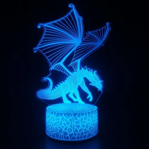3D Dragon Lamp Night Light 3D Illusion lamp 16 Color