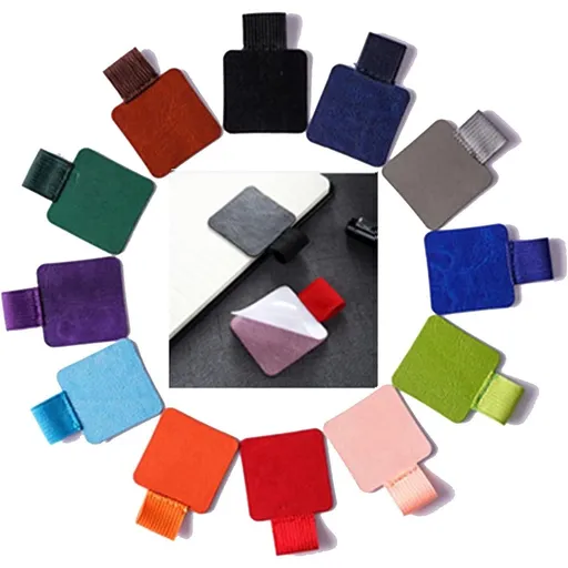 Pen Holder for Stylus Pencil Journal Notebooks Tablet Cell Phone and More, Self Adhesive Leather Durable Pen Loop 12 Pack