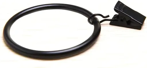 Large Curtain Rings with Clips, 10 Pack 2.5 Inch XL Extra Rustproof Strong Metal Decorative Drapery Window Curtain Hoops Clip Ring Fit Up to 2 Inch Rod (Vintage Black)