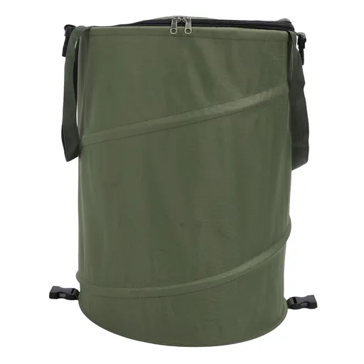 Camping Trash Can Large Capacity Portable Multifunctional 600D Oxford Cloth Pop Up Utility Container with Lid OD Green
