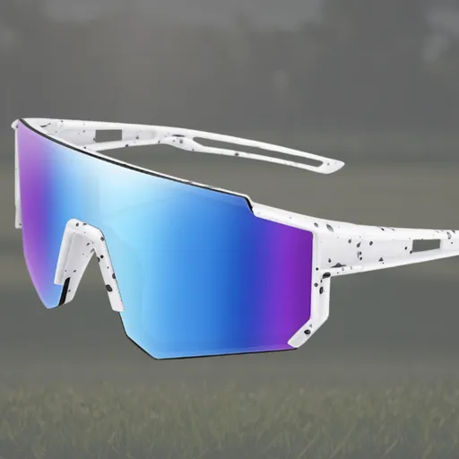 Kids Sport Sunglasses UV400 Semi-Frameless Blue/White