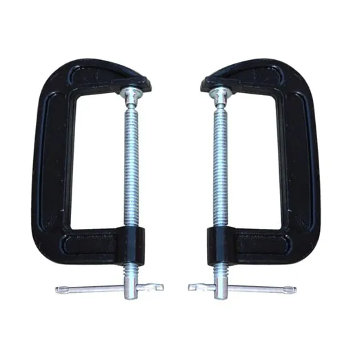 3 Inch C-Clamp Set, Heavy Duty Steel C Clamp Industrial Strength C Clamps for Woodworking, Welding, and Building(2PCs)