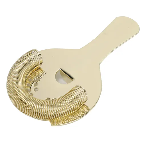 Cocktail Strainer Fine Filter Rust Proof Stainless Steel Portable Professional Bar Strainer for Home Party Bars Gold