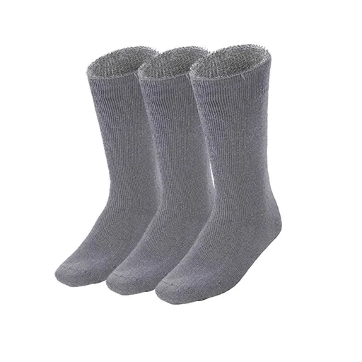 3 Pairs BAMBOO SOCKS Mens Heavy Duty Premium Thick Work Socks Cushion BULK - Charcoal Grey