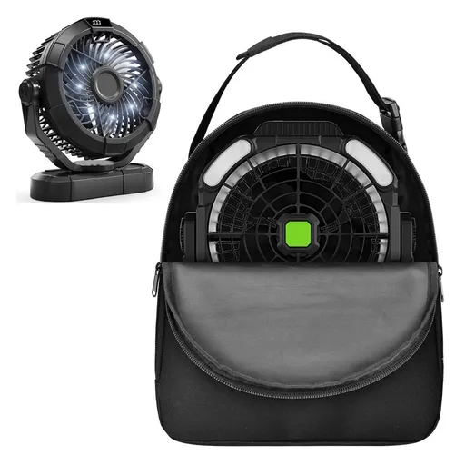 Electric fan Travel Bag Carrying Case for Family Only, Portable Travel Bag, Storage Bag (Black,only Bag)