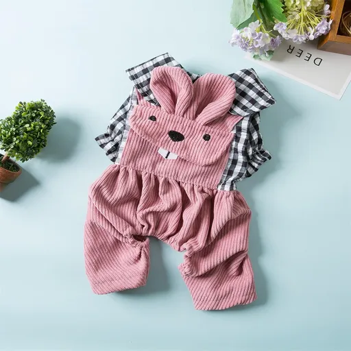 Pet Clothes Odd Pet Four Legged Clothes Teeth Check XS