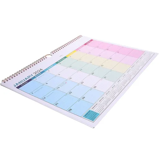 Modern Wall Calendar Simple Style Home Decoration Yearly Planner Multi Color Paper Large Wall Hanging