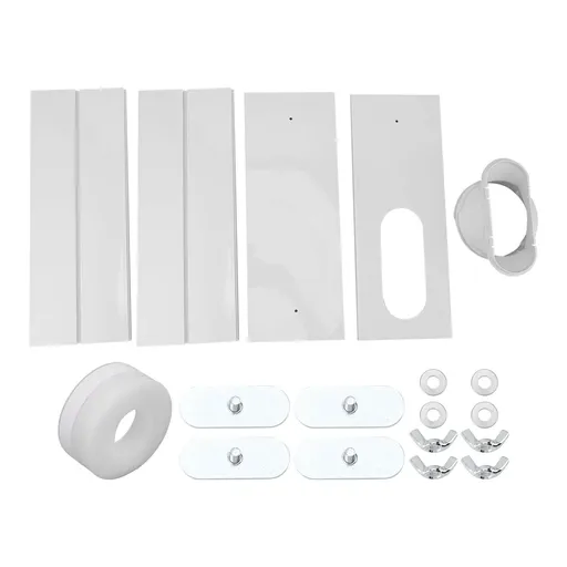 Air Conditioner Window Vent Kit PVC Easy Installation Seamless Universal Adjustable Air Conditioner Window Accessory 4 Plates for 140cm Window