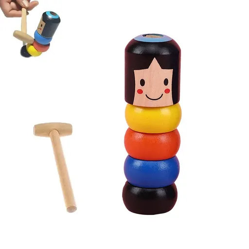 Wooden Man Magic Toy,Immortal Unbreakable Wooden Man Magic Toy Magic Tricks Close Up Stage Magic Props Fun Toy Gift