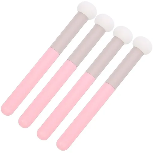 4Pcs Compact Pink Beauty Sponge Set Mushroom Head Sponge Applicators